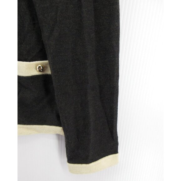 Coach Sweater Large Merino Wool Cardigan Classic Silver Buttons - Picture 3 of 10